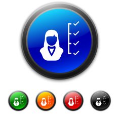 Businesswoman icon on round buttons N15
