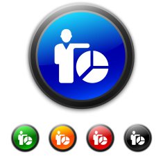 Businessman icon on round buttons N40