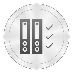 Computer Server icon on a round button N32