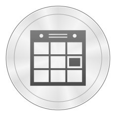 Calendar icon on a round button N4