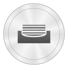 Inbox icon on a round button N4