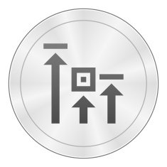 Logistics icon on a round button N73
