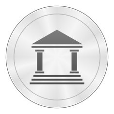 Bank icon on a round button N96