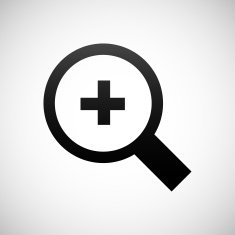 Magnifying Glass icon on a white background N2