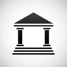 Bank icon on a white background N68