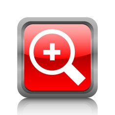 Magnifying Glass icon on a square button N3