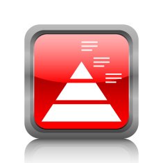 Pyramid icon on a square button N22