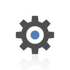 Gear icon on a white background N3