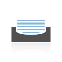 Inbox icon on a white background N3
