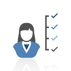 Businesswoman icon on a white background N43