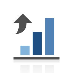 Bar Graph icon on a white background N144