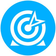 Target icon on a round button N92
