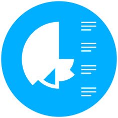 Coxcomb Chart icon on a round button N55