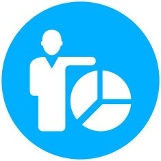 Businessman icon on a round button N191