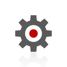 Gear icon on a white background N4
