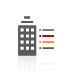 Office Building icon on a white background N64