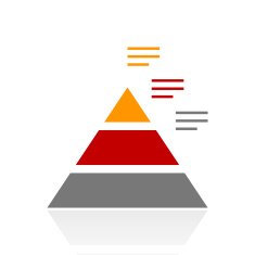 Pyramid icon on a white background N30