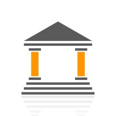 Bank icon on a white background N70