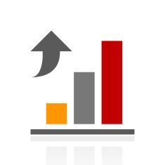 Bar Graph icon on a white background N145