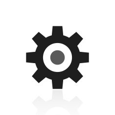 Gear icon on a white background N5
