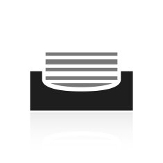 Inbox icon on a white background N5