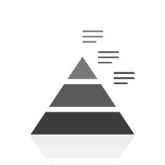 Pyramid icon on a white background N31