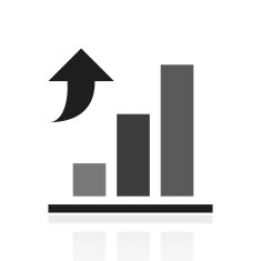 Bar Graph icon on a white background N146