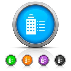 Office Building icon on round buttons N19
