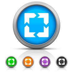 Chevron Chart icon on round buttons N20