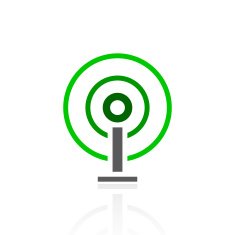 Antenna icon on a white background N6