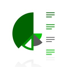 Coxcomb Chart icon on a white background N45