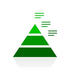 Pyramid icon on a white background N32
