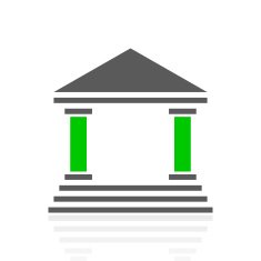 Bank icon on a white background N72