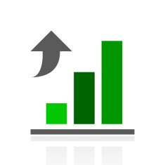 Bar Graph icon on a white background N147