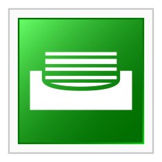 Inbox icon on a square button N4