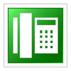 Phone icon on a square button N4