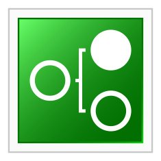 Flowchart icon on a square button N76