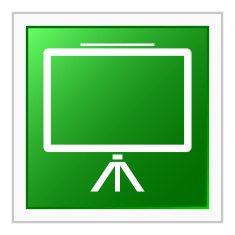Presentation icon on a square button N16