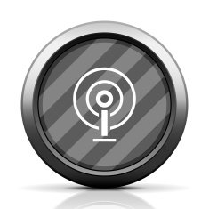 Antenna icon on a round button N6