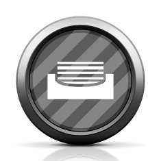 Inbox icon on a round button N6