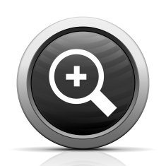 Magnifying Glass icon on a round button N7