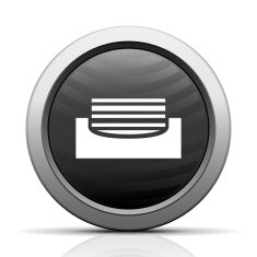 Inbox icon on a round button N7