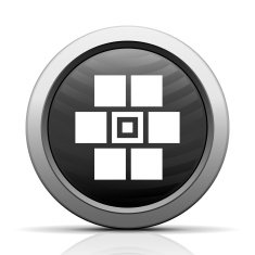Wall icon on a round button N68