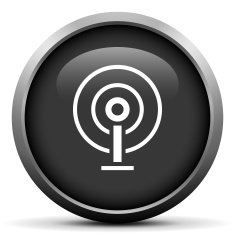 Antenna icon on a round button N8
