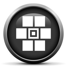 Wall icon on a round button N69