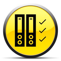 Computer Server icon on a round button N37