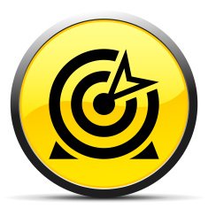 Target icon on a round button N96