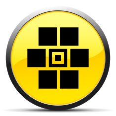 Wall icon on a round button N70