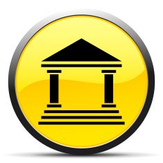 Bank icon on a round button N101