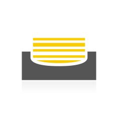 Inbox icon on a white background N7